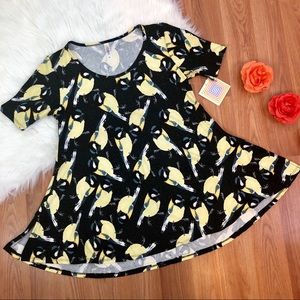 LuLaRoe Bird Print Perfect T.